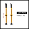 Hihaha 2pcs Aluminum Alloy 80mm Bike Tubeless Valve Stems Gold
