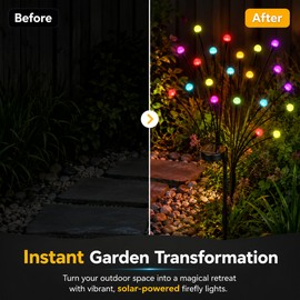 Solar Firefly Garden Lights for Outdoor Decor – 10 LED Swaying Warm Glow for Patio, Yard & Pathway