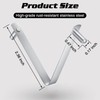 LOVUFIR 5PCS Pool Pole Clips, V-Shaped Stainless Steel Pool Brush