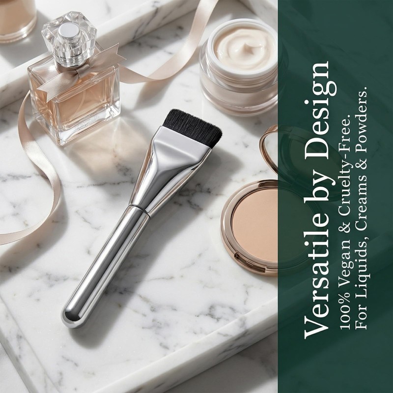 Ultra Thin Foundation Brush for Liquid Makeup, Flat Top Makeup