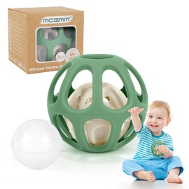 MCGMITT Baby Rattles 0-6 Months, Baby Toys Montessori Sensory Teething, Activity Ball Newborn Rattle Teether Toys Developmental Early Educational Toys for 3 6 9 12 Month Boys Girls Gifts - Green