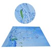 Shower Curtain Waterproof Polyester Blackout Curtain with Hook for Bathroom