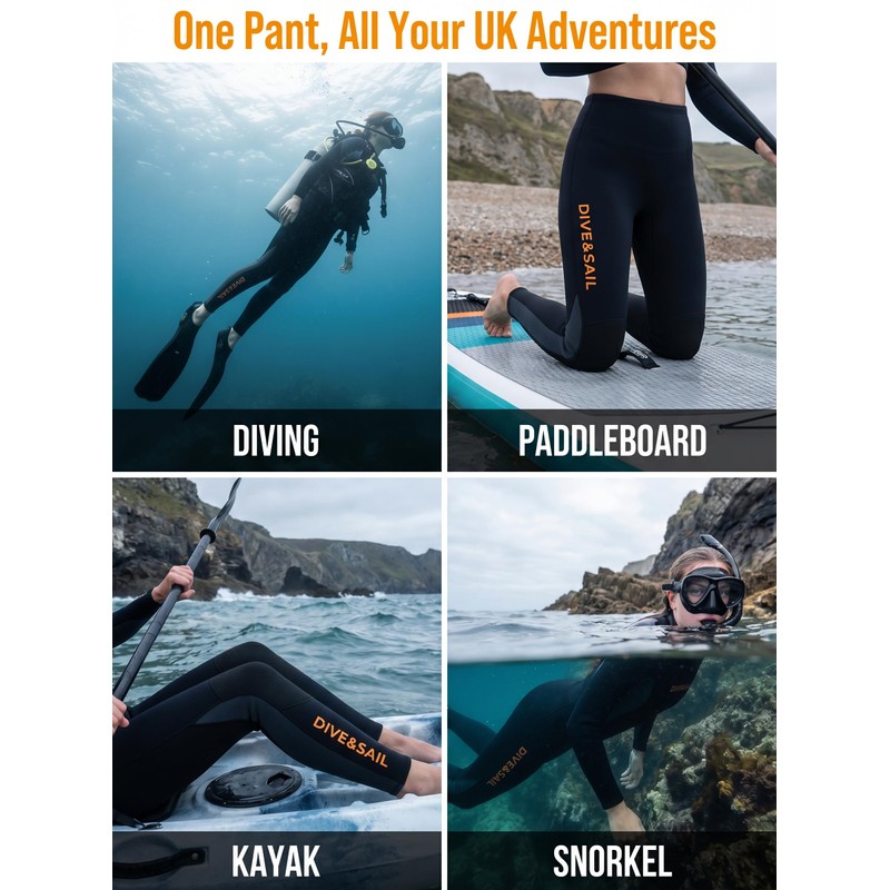 EUPTE 3mm Diving Wetsuit Pants Swimming Pants Leggings for Women