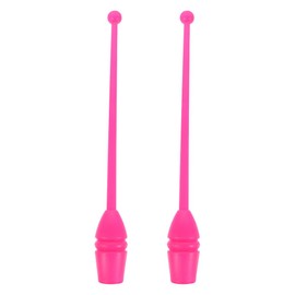 Toddmomy 2pcs Artistic Gymnastic Stick Rhythmic Gymnastics Stick Colored Gymnastics Pole for Children Adult Training Equipment（Rosy）
