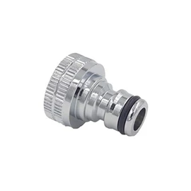 SpiceFlow Device Connector/Tap Connector | Chrome/Brass | 3/4 Inch Female Thread | 1/2 Gardena Compatible
