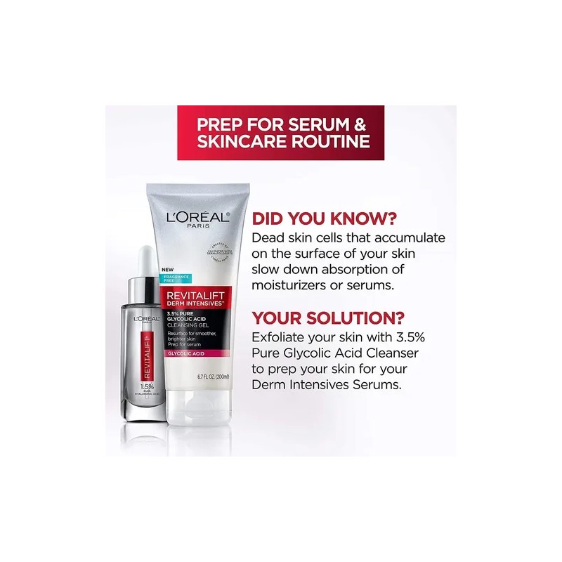 Loreal Paris Skincare Revitalift Derm Intensives Gel Cleans