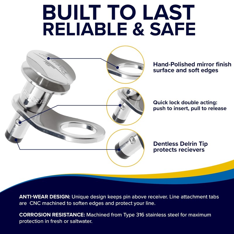 PHENDER PRO - 1/2'' Quick-Release Fender Holder Pin Docking |