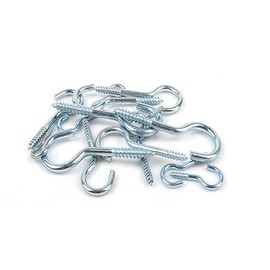 BOZONLI Screw Hooks Ceiling Hooks Galvanised Hook Screws Ceiling Hook Cup Hook Total Length 25 mm Pack of 100