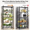 Himix Storage Shelves with 20 Hooks, 5-Tier Collapsible Organization Storage