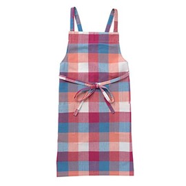 Lep 418901 Habituel Apron, Pink, Gingham Check, Length 28.7 inches (73 cm), Width 33.1 inches (84 cm), Pockets, 100% Cotton, Machine Washable, Women's, Shoulder Bag, Front, Stylish, Cute, Kitchen,