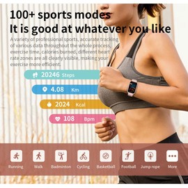 SEDSEY 1.57" Light Weight Sleek Fitness Tracker Call/Answer Smart Watch 24/7 Heart Rate Sleep Blood Oxygen Monitor,IP68 Waterproof Smartwatch Step Calorie Counter Pedometer Health Activity Trackers