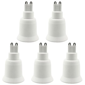 SQXBK 5PCS G9 to E26/E27 Extender Adapter Converter Light Bulb Socket Holder Socket Adapter Converter