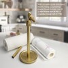Paper Towel Holder Countertop, Gold Paper Towel Stand with Bird