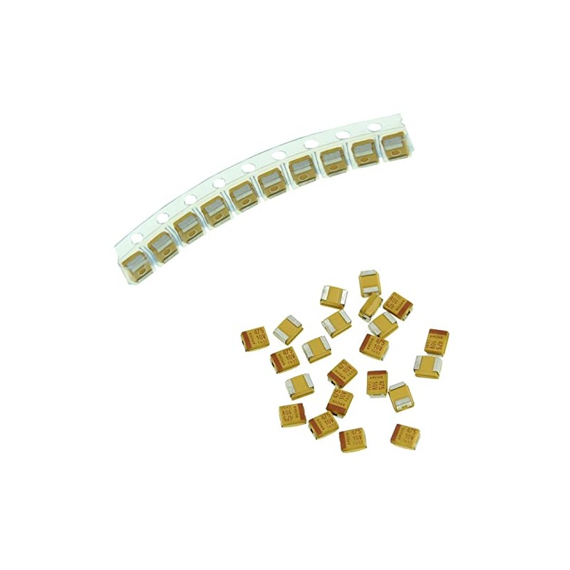 20x Tantalum Capacitor SMD 4,7µF 10V 125°C ; Size B