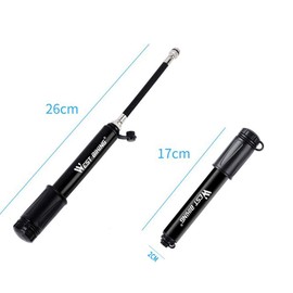 Bicycle Pump 100 PSI Portable Alloy Mini Bicycle Tyre Pump Universal Presta and Schrader Valve for Road Bike Ball Pump