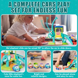 Lehoo Castle Toys for 1 2 3 Year old Boys, Elephant Cars Toddler Baby Toys, 1st Birthday Gifts for Boys Age 1 2 3