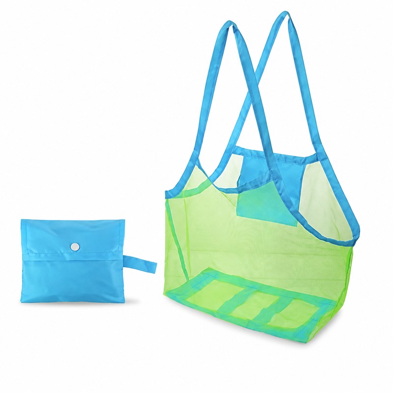 Portable Mesh Beach Bag for Kids’ Toys – Anti-Sand Large-Capacity