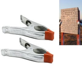 4 Pack - 7" inch Heavy Duty Spring Metal Clamp for Self-Healing Infinity Target Spring Clamps for Gun Targets, Rubber Shooting Straps, Archery Target, Shooting Range Accessories (4)