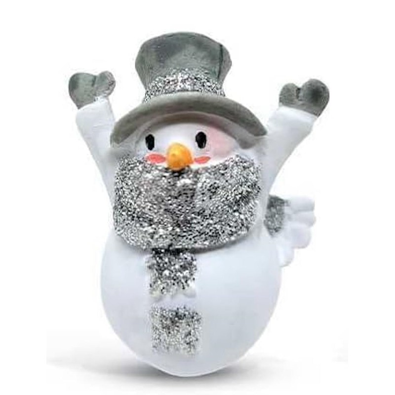 Ganz 1.5" Miniature Glittered Snowman Figurines - Set of 4
