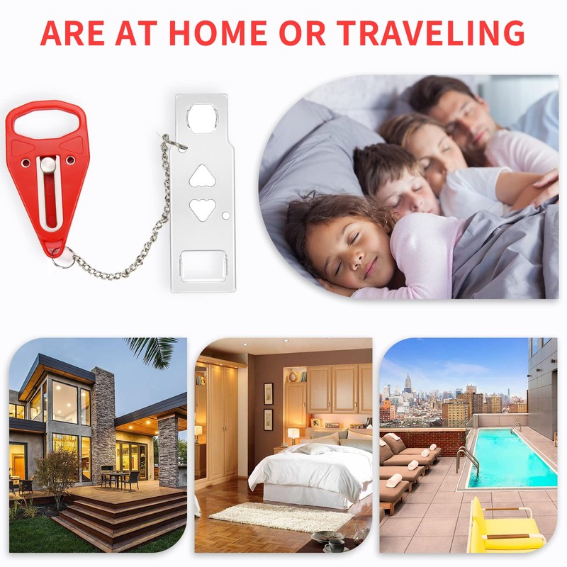 Portable Door Lock 2Pack Extra Lock for Additional Privacy and