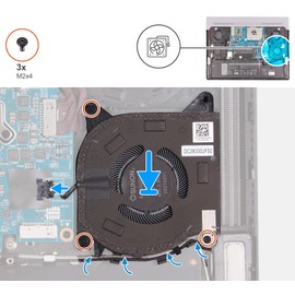 Deal4GO Right Side 5V Main Graphics GPU Cooling Fan V0G61 0V0G61 DC28000VLF0 Replacement for Dell Alienware X15 R1 (with RTX 3070)
