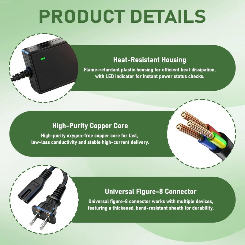 SMSZQR 16V Power Adapter for Yamaha Keyboard Power Cord