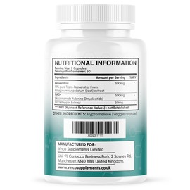 NAD + Trans-Resveratrol 1100mg, with Black Pepper 50mg for Superior Absorption, 3-in-1 Advanced Formula to Boost NAD+ Levels, Support Immune Health - 60 Capsules (30 Days Supply)