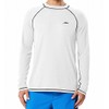 Speedo Men's UPF 50+ Easy Long Sleeve Rashguard Swim Tee,White,XX-Large