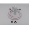CR-MOESANCO® White and Grey Push Button Shower Kit with Flexible