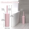 Topsky 2 Pack Compact Toilet Brush & Holder Set, Plastic