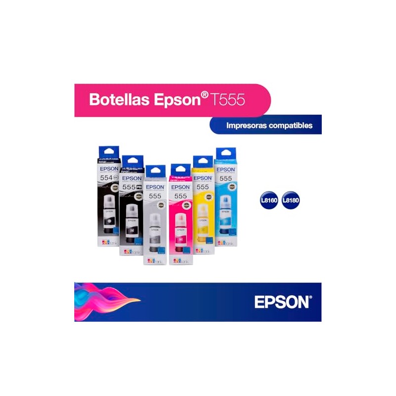 Epson Ecofit Botella de Tinta Fotográfica Color Amarillo T555 para