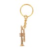 Trumpet Key Chain Pendant Metal Brass Fashionable Stylish Musical Instruments