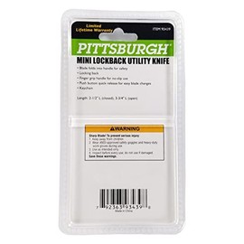Pittsburgh - Premium Pittsburgh Automotive Mini Lock-Back plegable de cambio rápido cuchillo utilitario con 5 cuchillas reemplazables y l...