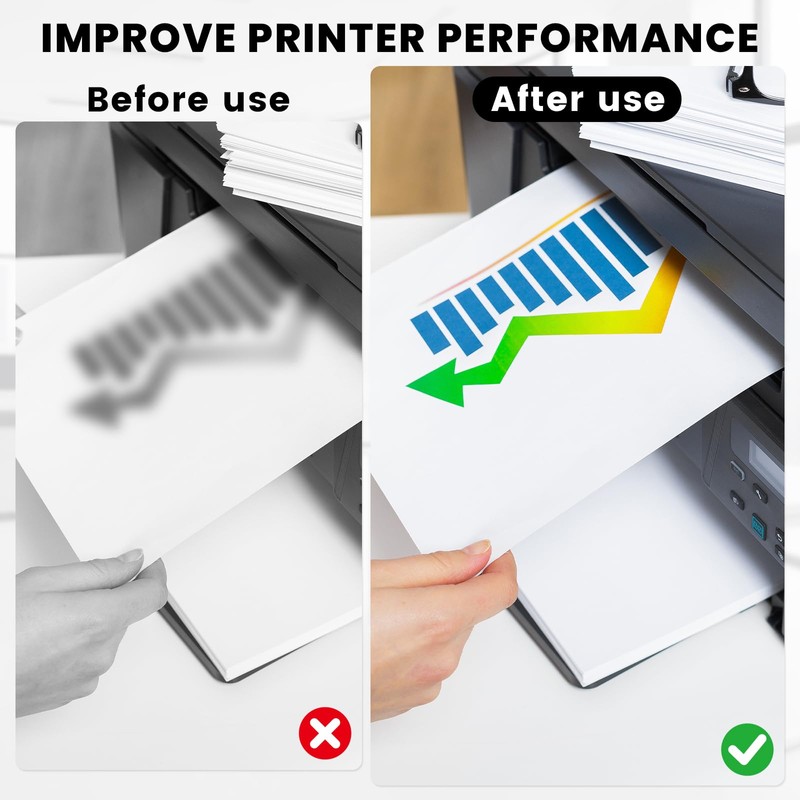18 PCS Printer Cleaning Sheets, 8.5 x 11 Inches Laser