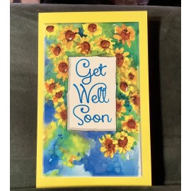 Unbranded Get Well Soon Greeting Card Beautiful Sunflowers Healing Thoughts