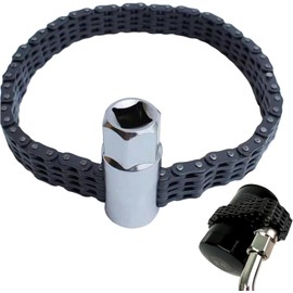 Automotive Oil Filter Chain Wrench Adjustable Oil Filter Wrench Double Chain Oil Filter Removal Tool Fits for 6-14cm