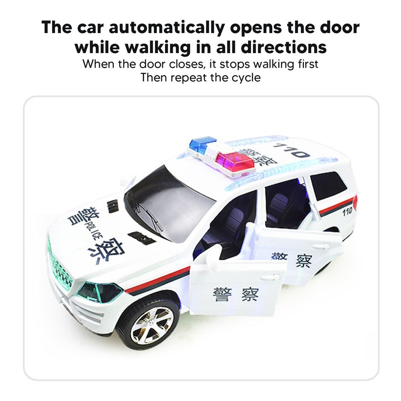 Electric Car Toy Colorful Light Sound Openable Door High Simulation