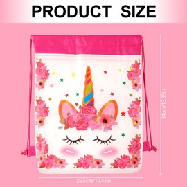 Lotsdonxia 2PCS Nonwoven Unicorn Drawstring Drawstring Bag Mini Drawstring Backpack Organizer Ideal for Organizing Items on the go