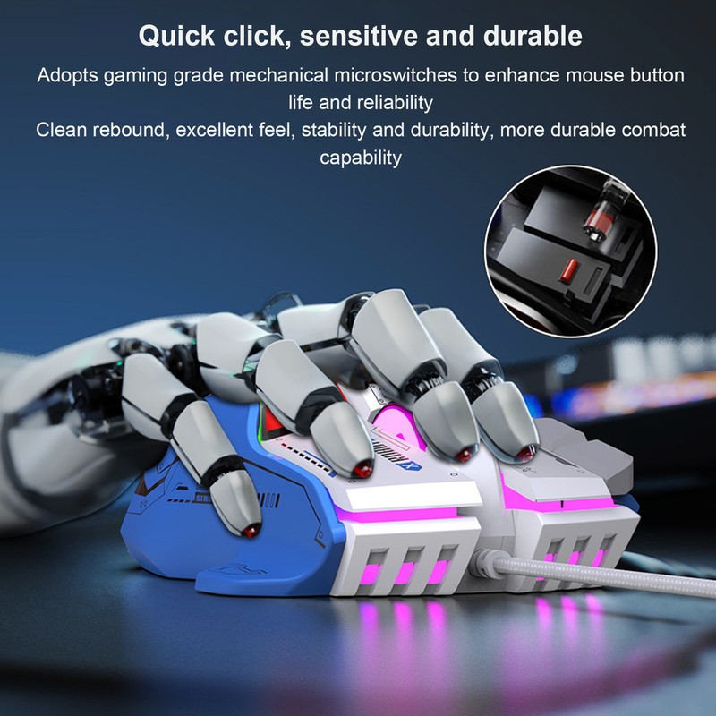 Wired Mechanical Mouse Macro Programming RGB Light Mouse 12800 DPI