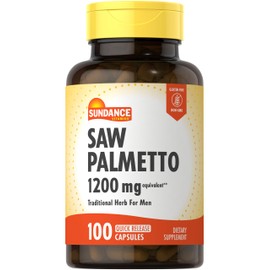 Sundance Saw Palmetto 1200mg for Men | 100 Quick Release Capsules | Non-GMO & Gluten Free Supplement