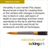 KINGART Premium Original Gold 9000-8 Round Series Artist Brush, Golden