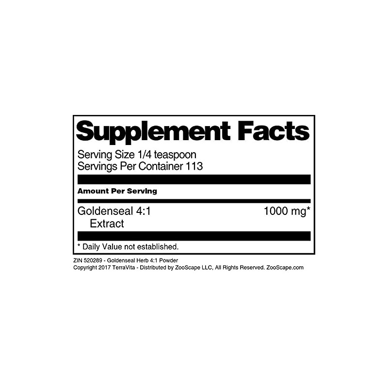 Goldenseal Herb 4:1 Powder (4 oz, ZIN: 520289)