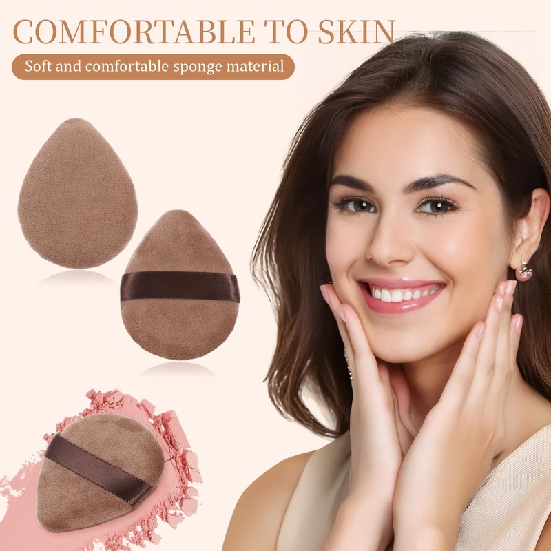 Giantree Triangle Makeup Powder Puffs, Pack of 6 Reusable Soft