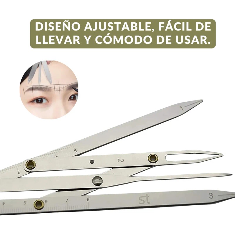 Compas Aureo Regla Divisora Microblading Diseño Cejas