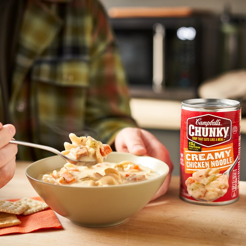 Campbell's Chunky Soup, Creamy Chicken Noodle Soup, 18.8 Oz Can