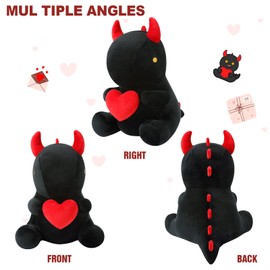 shownicer Plush Toy Dinosaur Cuddly Toy Dino Stuffed Toy Kawaii Dinosaur Plush Cushion Toy Throw Cushion Gift for Valentine's Day Girlfriend Girls Children 3+ Years (Love, 30 cm)