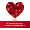 Collar En Forma De Corazón Con Relieve Rojo Moonberry De