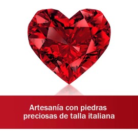 Collar En Forma De Corazón Con Relieve Rojo Moonberry De 14k Bordó