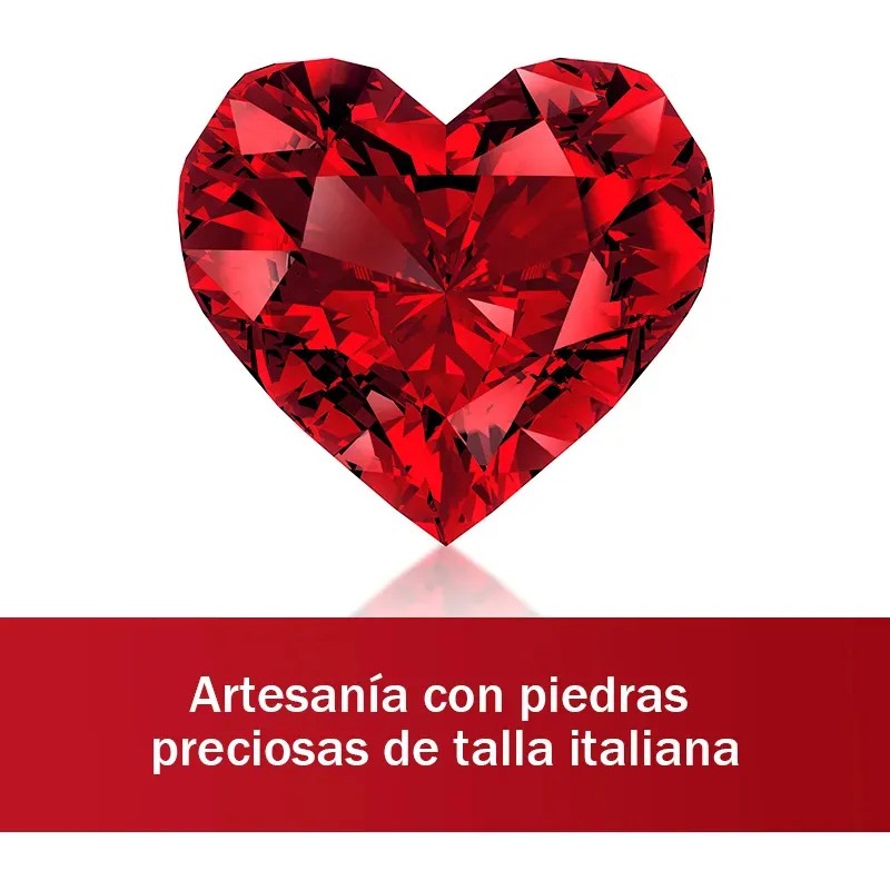 Collar En Forma De Corazón Con Relieve Rojo Moonberry De