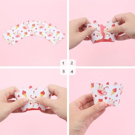 48 envoltorios y adornos para cupcakes de San Valentín, diseño de corazón y palillos de cupcakes, accesorios para fiestas, decoración de San Valentín, decoración de mesa, cumpleaños de niños